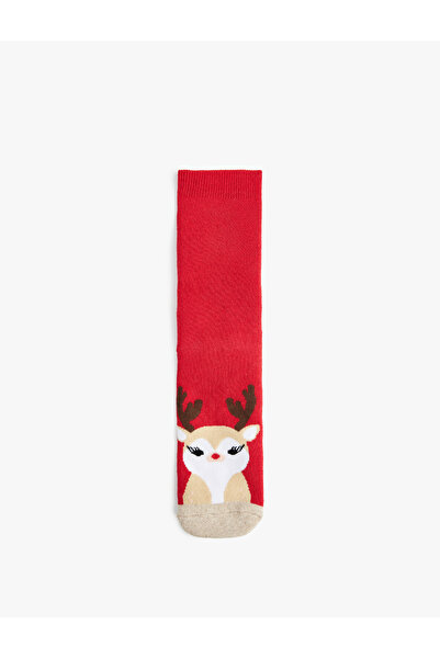 Koton Cotton Christmas Themed Towel Socks