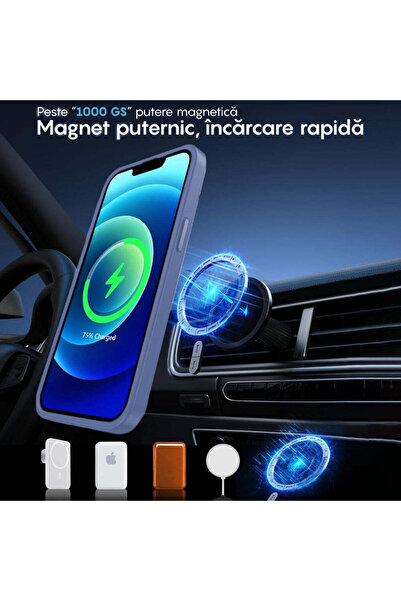 Casey Studios Magsafe Case iPhone 11, Slim, Wireless Charging, Raised Edges, Light Blue