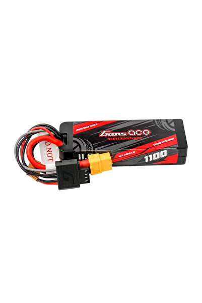 GENS ACE Lipo G-Tech 1100mAh 11.1V 3S1P 60C GRP-76 Σκληρή Μπαταρία με Βύσμα XT60
