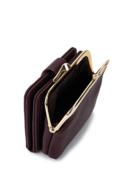 Tamer Tanca Women's Faux Leather Claret Red Wallet