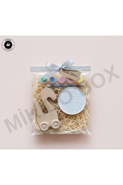 Mikido Box Ahşap Oyuncak | Taş Obje | Boyama Seti | Doğum Günü Hediyeliği 2