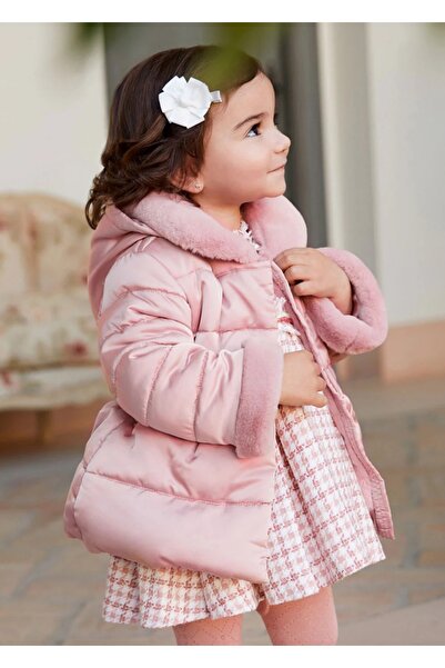Abel & Lula Abel&Lula Baby Girl Warm Lined Satin Coat 5818