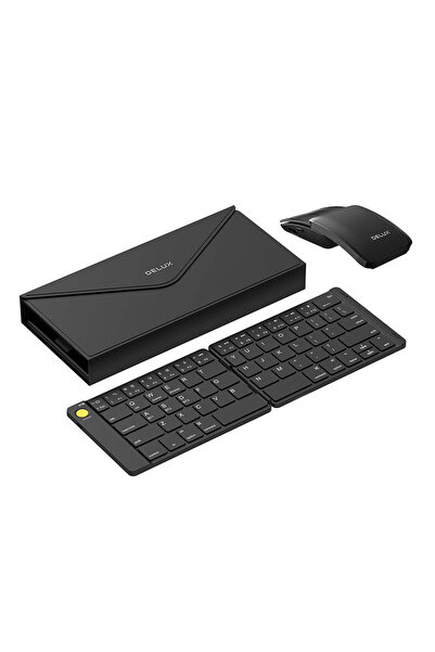 Delux KF10 Foldable Wireless Keyboard and MF10PR Mouse Set (QWERTY)