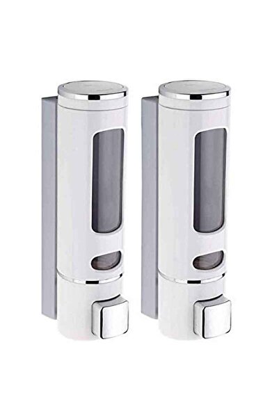 ALBBEK Επιτοίχιος Χειροκίνητος Διανομέας Σαπουνιού Υγρό Σαπουνάκι Νιπτήρας Σαπουνάκι Χεριών Λευκό Χρώμα 2 Τεμάχια A-52