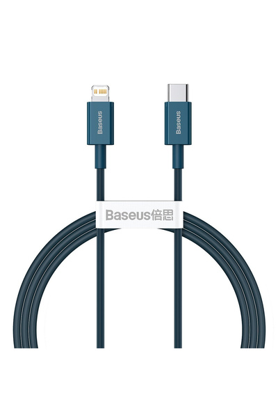 Baseus Cablu Superior Series USB-C la iPhone, 20W, PD, 1m (Albastru)