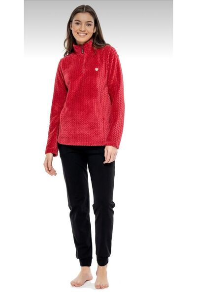 MOD Collection - Kadın Antrasit Patlı Polarlı Eşofman Takımı - 3989