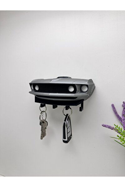 Butik 3D Printing Decorative Ford Mustang (My 69) Model Designed Keychain