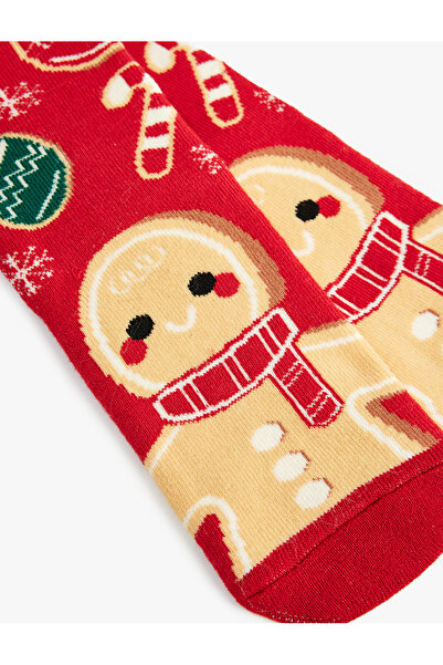 Koton Cookie Man Detailed Cotton Socks