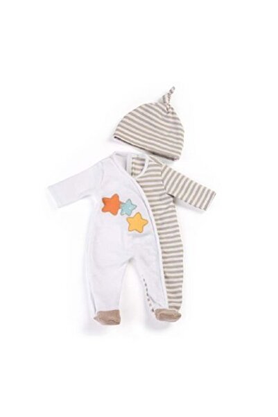 Miniland Pijama bej pentru pentru papusa bebelus 40 cm