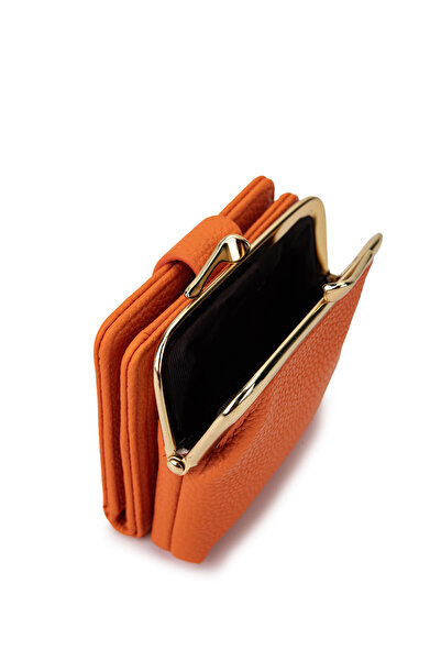 Tamer Tanca Women's Faux Leather Orange Wallet