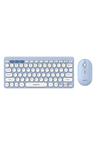 Havit KB279GCM set de tastatura + mouse wireless 2-in-1 pentru jocuri (albastru) (QWERTY)