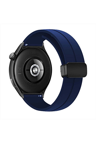 Casey Studios Curea Silicon cu legatura Metalica Samsung Galaxy Watch S3 Frontier/S3 Classic, Albastru