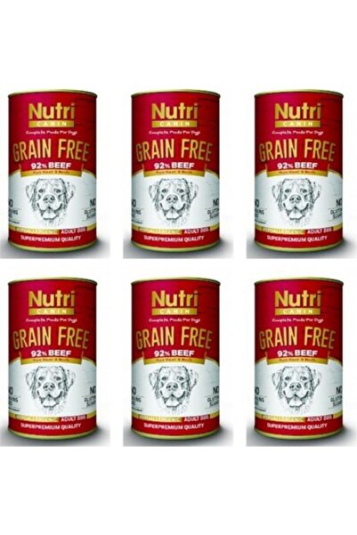 Sığır Biftek Etli Tahılsız Yetişkin Köpek Konservesi 400 gr x 6 Adet
