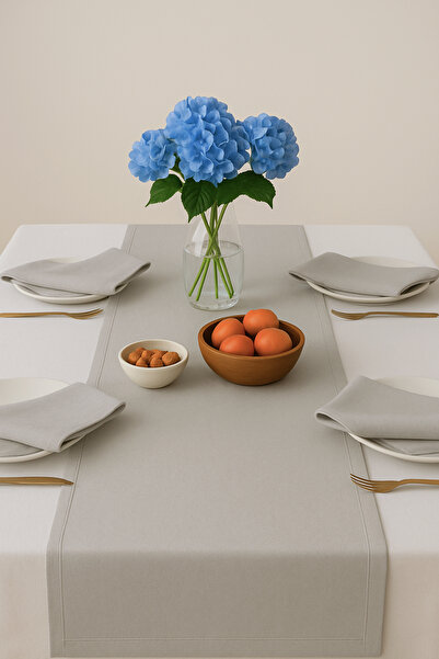 De'Vor Velvet Look Stone Color Table Runner