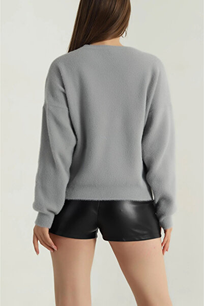 ikomteks Cherry Detailed Soft Knit Sweater