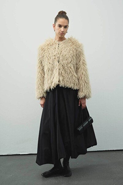 Hooopstore Short Faux Fur Mink Coat