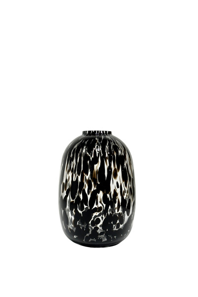 Lara Decor Siyah Leopar Vazo Küçük Boy