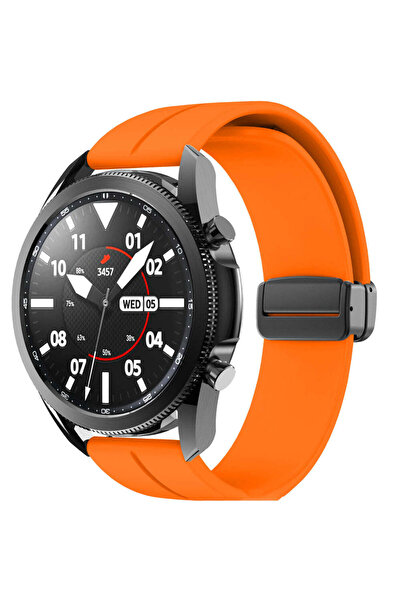 Casey Studios Curea Silicon cu legatura Metalica Samsung Galaxy Watch S3 Fron...