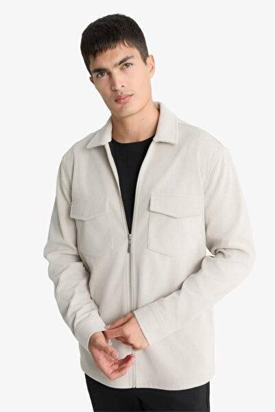 DeFacto Μπουφάν με κοτλέ πουκάμισο με κολάρο πόλο κοτλέ (25 AU)