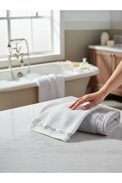 Özdilek Fogl 2-Piece Towel Set – 100% Cotton, Soft, Absorbent and Modern Design 50×90 cm