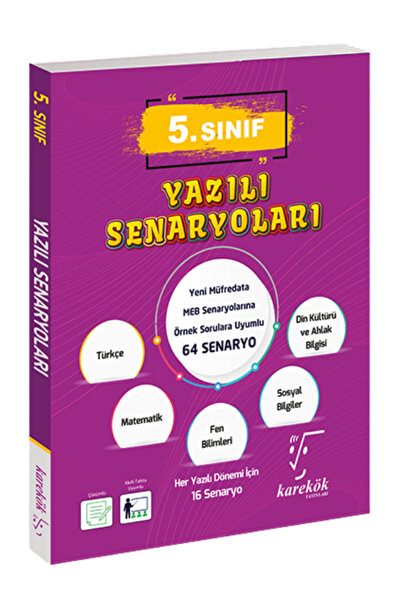 Karekök Yayınları 5.Sınıf Tüm Dersler Yazılı Senaryoları Güncel Yeni Müfredat