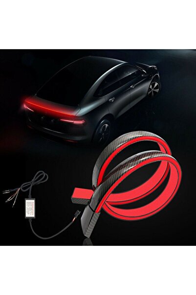 Avex Car spoiler with additional brake light for cars, 12V, 120cm, Carbon