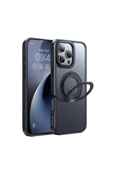 Mcdodo PC-4933 MagSafe Case for iPhone 16 Pro Max with Stand (Black)