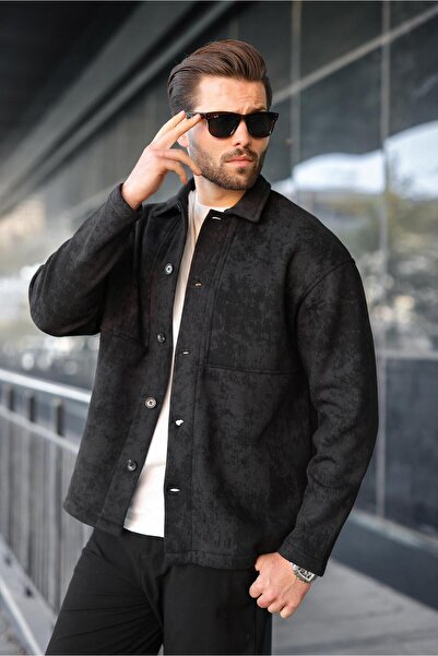 Madmext Чорна сорочка з флісовою підкладкою E6767