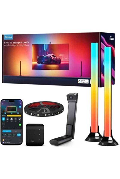Govee Set Banda LED + Lampa LED pentru TV TV Backlight 3 Lite Kit H605A RGBICW TV 55-65inch Wi-Fi Bl