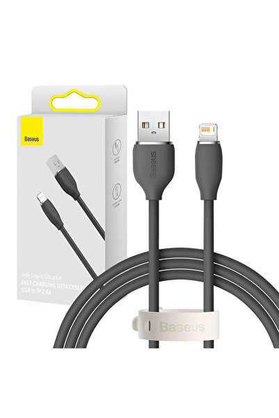 Baseus Cablu USB cu fulger de bază Jelly, 2,4A 1,2m (czarny)