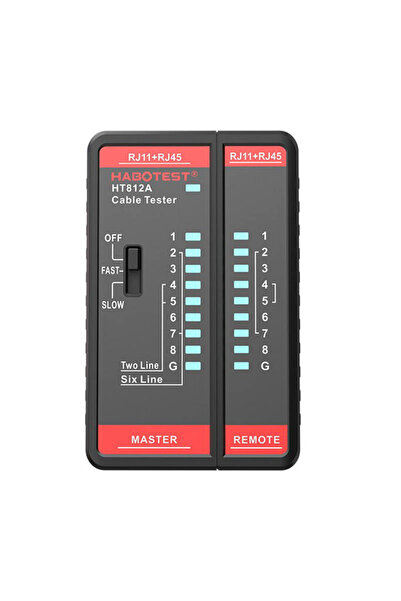 Habotest Tester pentru cabluri de rețea HT812A RJ45/RJ14/RJ12/RJ9