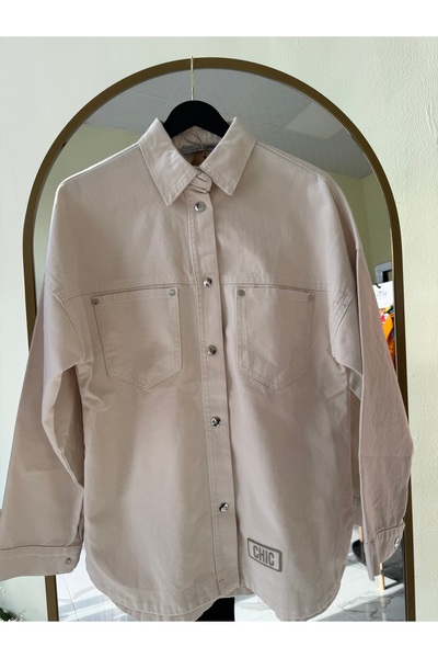 LUMERA BY TUĞBA KARADAĞ Detaylı Oversize Kot Gömlek