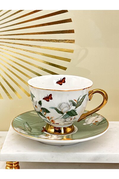 ROSSEV Turkish Coffee Cup Almira 2 Person Set 4 Pieces