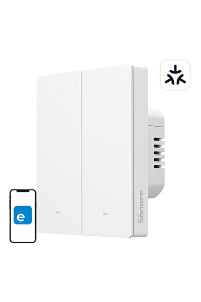 Sonoff M5-2C-80W Comutator de perete inteligent Matter (2 canale, pentru cadru)