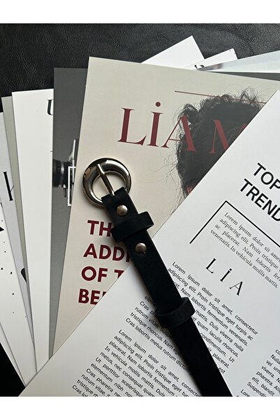 LİA KEMER Stance Round Patterned Women's Silver Buckle Suede Waist Belt Coat Belt Dress Belt Trouser Belt