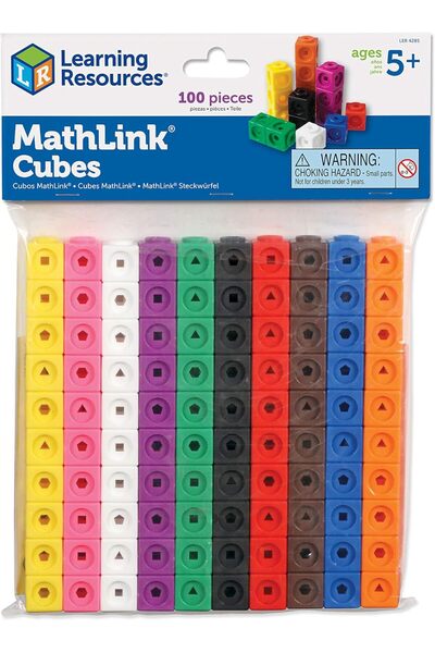 Learning Resources MathLink 100 Counting Cubes – Educational Math Manipulatives for Ages 5+