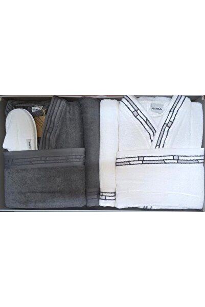 Özdilek Velluto Grey-Cream Gray Family Set