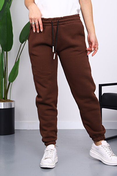 İmajButik Brown Three Thread Sh Fleece-Lined Sweatpants