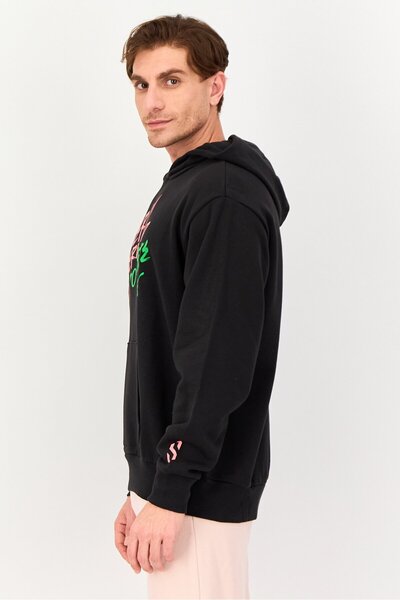 Puma Men Sportswear Fit Long Sleeve Outdoor Hoodies, Black