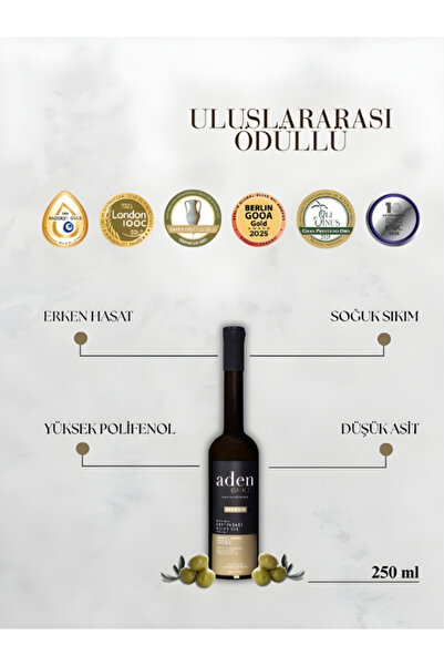Aden Bahçesi 2025-2026 Premium Erken Hasat Soğuk Sıkım Natürel Sızma Zeytinya...
