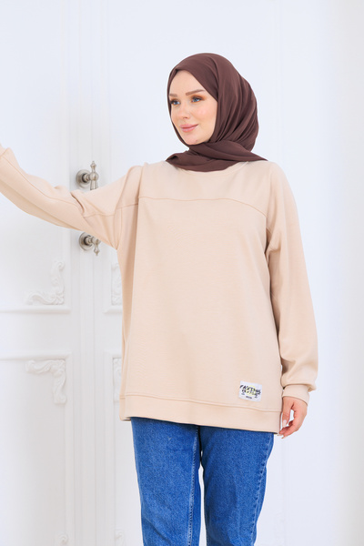 Kiremit Women's Modal Crew Neck Sweatshirt