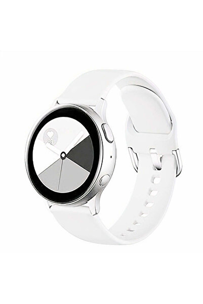 Casey Studios Curea din silicon Curea pentru Samsung Galaxy Watch 7/6/6 Classic/5 Pro/5/4/4 Classic/3 41mm/42 mm, Alb