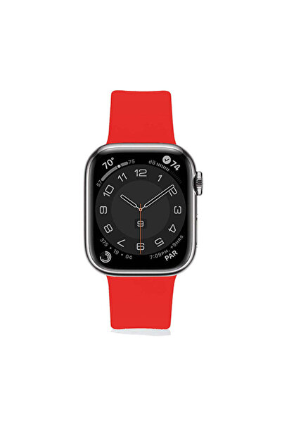 Casey Studios Silicone Strap for Apple Watch SE/9/8/7/6/5/4/3/2/1 - 38/40/41MM, Adjustable, Red