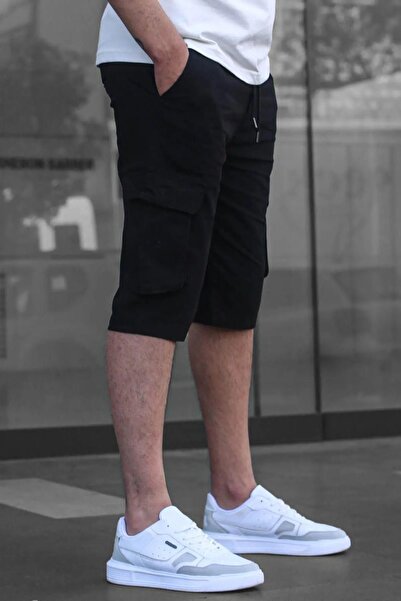 SERAZAT Cargo Pocket Pcs Shorts Cotton Stretch Fabric Pants Capri