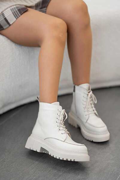 Parponi Patrick Жіночі черевики з натуральної шкіри, екрю