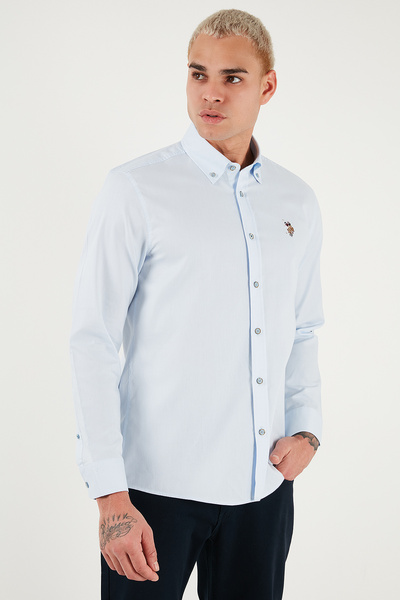 U.S. Polo Assn. U.S. Polo Cotton slim fit Cămașă cu mânecă lungă Cămașă pentru bărbați G081SZ0042225643