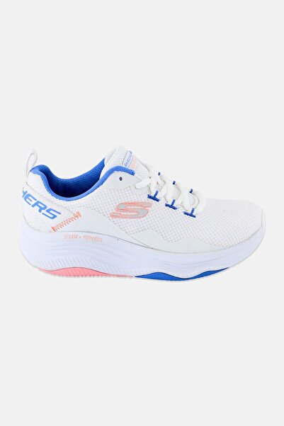 SKECHERS Women D-Lux Fitness Lace Up Training Shoes, White