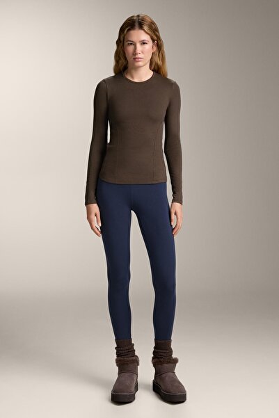 Oysho Long sleeve rib T-shirt with cotton and modal