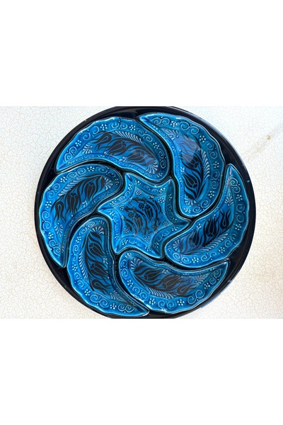 cemfa Çini Kabartma El İşçiliği Çerezlik Kahvaltı Takımı Hediyelik