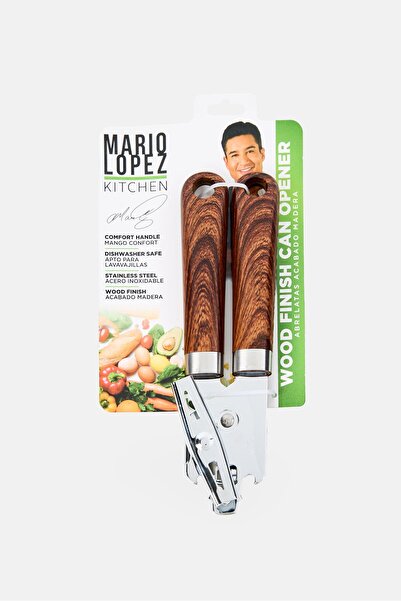 Mario Lopez Wood Finish Can Opener, Brown
